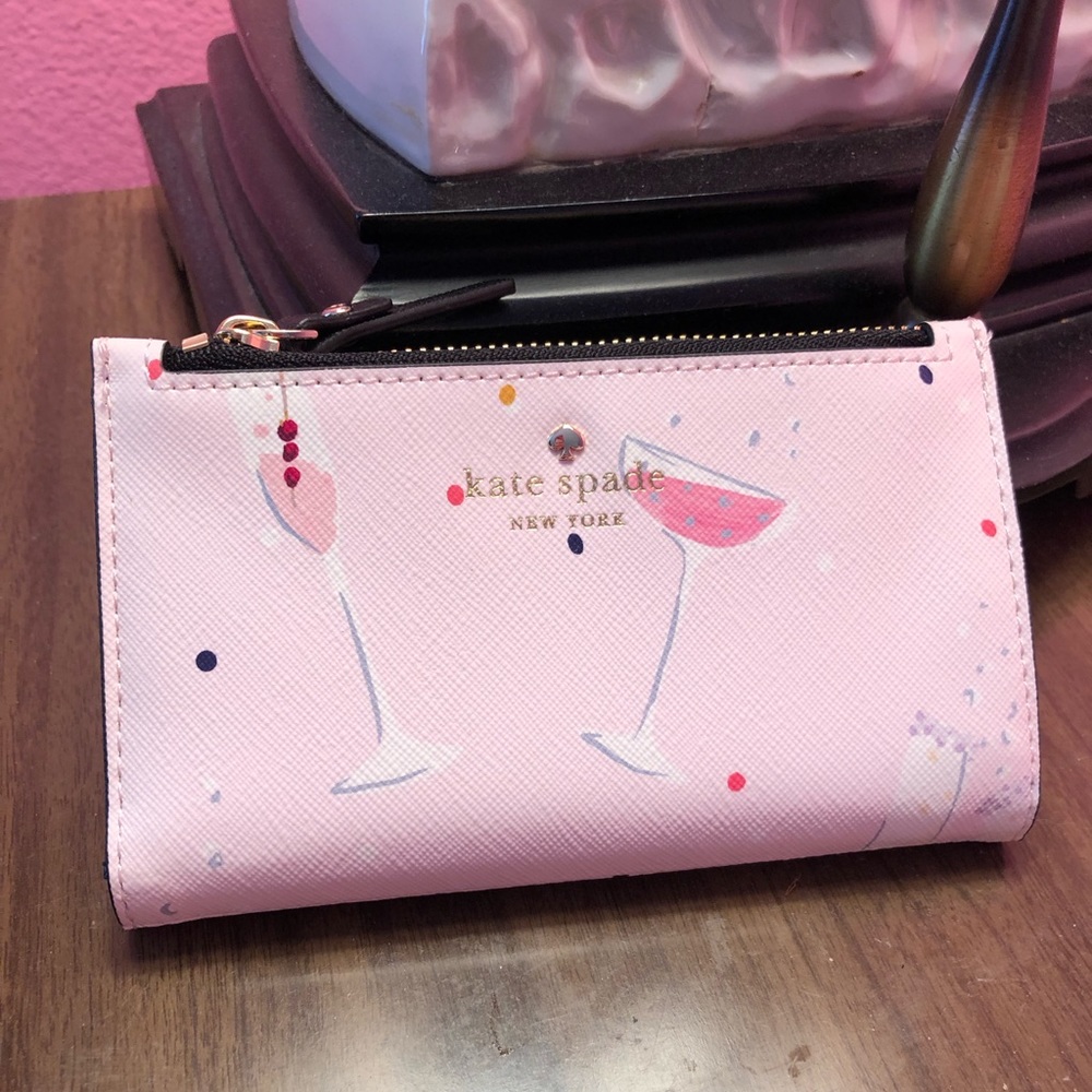 NWT Kate Spade cocktail print wallet